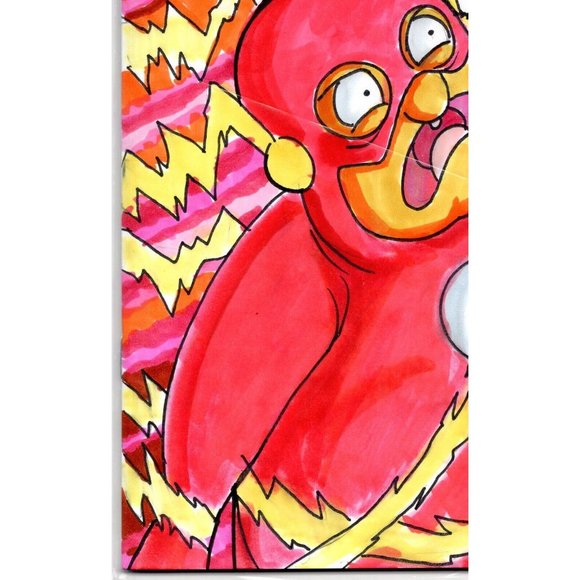 ONE-OF-A-KIND HAND-DRAWN, INKED AND COLORED SKETCHCOVER COMIC by Dan Nokes FLASH - Picture 4 of 5